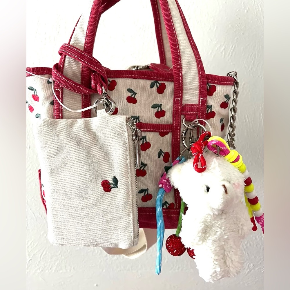 Madden girl Tote Bag with Plush Keychain